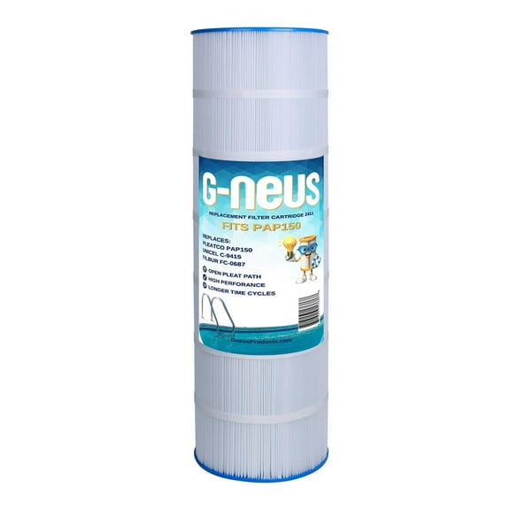G-NEUS Pool & Spa Filter | Replaces PAP150, Unicel C-9415, Filbur FC-0687, Aladdin 25005 | 150 Sq Ft Coverage | High Performance Replacement Cartridge, 1 Pack