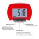 thumbnail image 3 of Eigraketly Podómetro LCD multifunción Paso Caminar Jogging Correr Senderismo Distancia Fitness para exteriores Gimnasios en casa Rojo Eigraketly OD009548-02, 3 of 5