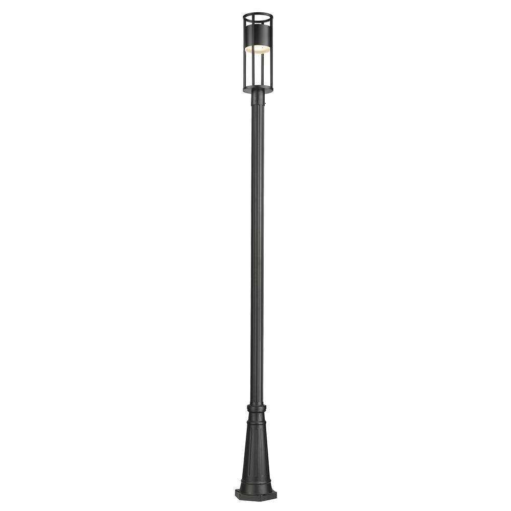 8W 1 Led Outdoor Post Mount Light In Modern Style-115.75 Inches Tall And 10 Inches Wide Z-Lite 517Phm-519P-Bk-Led