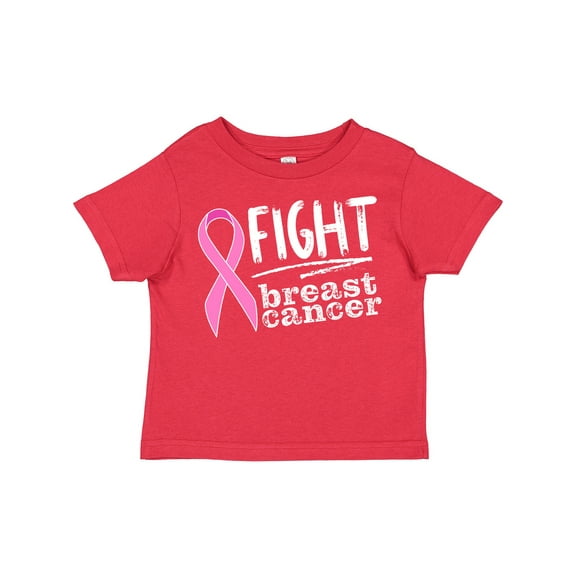Inktastic Fight Breast Cancer Pink Ribbon Boys or Girls Toddler T-Shirt