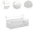thumbnail image 6 of Bedside Hanging Storage Basket Iron Rack White for School Apartment Bed Bunk Bed Dormitory Organizer, 6 of 9