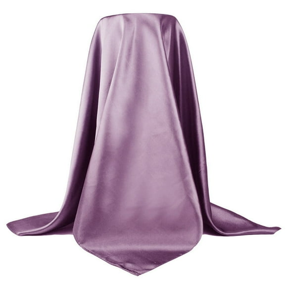 Women Headscarf Square Soft Imitation Silk Solid Color Scarf Head Wrap Shawl for Daily Life