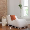thumbnail image 3 of Big Joe Delmont Lounger, Foam Filled Bean Bag Chair, Almond Boucle, Fabric, 4.5 Feet, 3 of 9