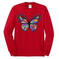 thumbnail image 2 of Wild Bobby, Colorful Butterfly Oh Butterfly On Whispering Wings Animal Lover Mens Long Sleeve Shirt, Red, X-Large, 2 of 3