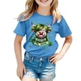 thumbnail image 2 of lnmuld Tops for Teens St Patrick's Day Themed Casual Short Sleeve Tee for Toddler Girls and Boys Size:4-5 Years, 2 of 3