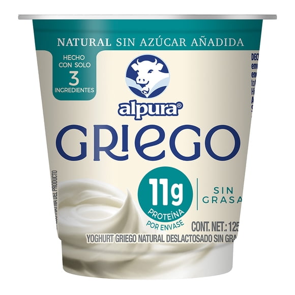 Yogurt Griego Alpura Natural Sin Azúcar 125 g