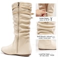thumbnail image 4 of Ecetana Women's Slouchy Knee-High Boots with Flat Heel and Side Zipper, 4 of 7
