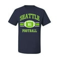 thumbnail image 2 of Wild Bobby City of Seattle SEA American Football Fantasy Fan Sports Men's Graphic T-Shirt, Navy, 2XL, 2 of 3