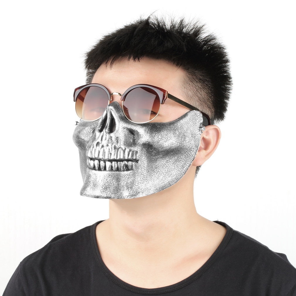 Skull Skeleton Airsoft Game Hunting Biker Half Face Protect Gear Mask Guard by