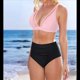 thumbnail image 5 of Traje de Baño de con Control de Abdomen para Mujer, Push Up, Cintura Alta, Rosa, L, 5 of 10