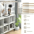 thumbnail image 6 of Giantex 6 Cube Storage Organizer Bookshelf, Wood Open Bookcase w/Metal Legs, Adjustable Display Shelf, White, 6 of 9
