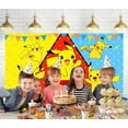 thumbnail image 5 of Pokemon Pikachu Cartoon Theme Birthday Flag Background Banner Children's Party Decoration supplies Photography Photo Prop 5.9x3.6ft, 5 of 5
