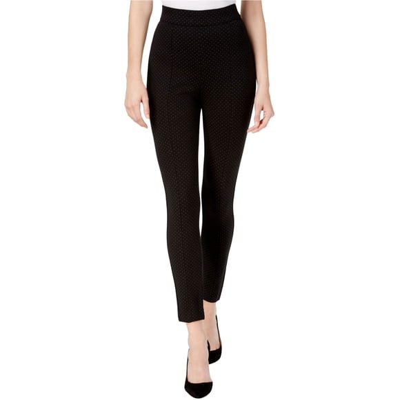 Anne Klein Womens Compression Casual Leggings, Black, 10