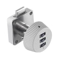 thumbnail image 1 of Abbracc 3 Digital Code Combination Cam Lock Keyless Digital Lock for Cabinet Drawer Safe GrayInclined 41x41mm, 1 of 9