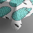 thumbnail image 3 of Cute Green Hedgehog Rectangle Tablecloth 60"x84",Waterproof Polyester Rectangle Table Cloth, Wipeable Spillproof Polyester Tablecloth for Dining, Camping, Indoor and Outdoor, 3 of 5