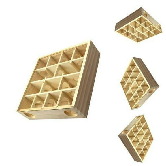 Cheers US Wooden Maze Tunnel Hole Toy Pet Hamster Rat Mouse Small Cage Decor Pet Supplies Wooden Interactive Toy Small Animal Toy