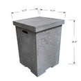 thumbnail image 3 of Elementi Square Tank Cover W/ Removable Lid - Light Gray - ONB01-105LG, 3 of 4