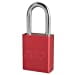 thumbnail image 3 of Solid Aluminum Padlock, 1 1/2" Wide, Red, 2 Keys, 3 of 3