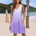 thumbnail image 2 of Liquidation d'Été 2025! Robe Grande Taille pour Femmes, Liquidation d'Été pour Femmes, Mode d'Été pour Femmes Robe Sans Manches à Col en V avec Poches, 2 of 5