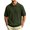Green, variant on Golf Shirts for Men Vertical Ribbed Knit Collared 3-Button Short Sleeve Loose Casual Tops,3XL