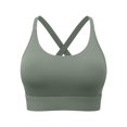 thumbnail image 6 of Sport Bras For Women Solid Color Smoothing Underwire Bra Light Green Size S, 6 of 6
