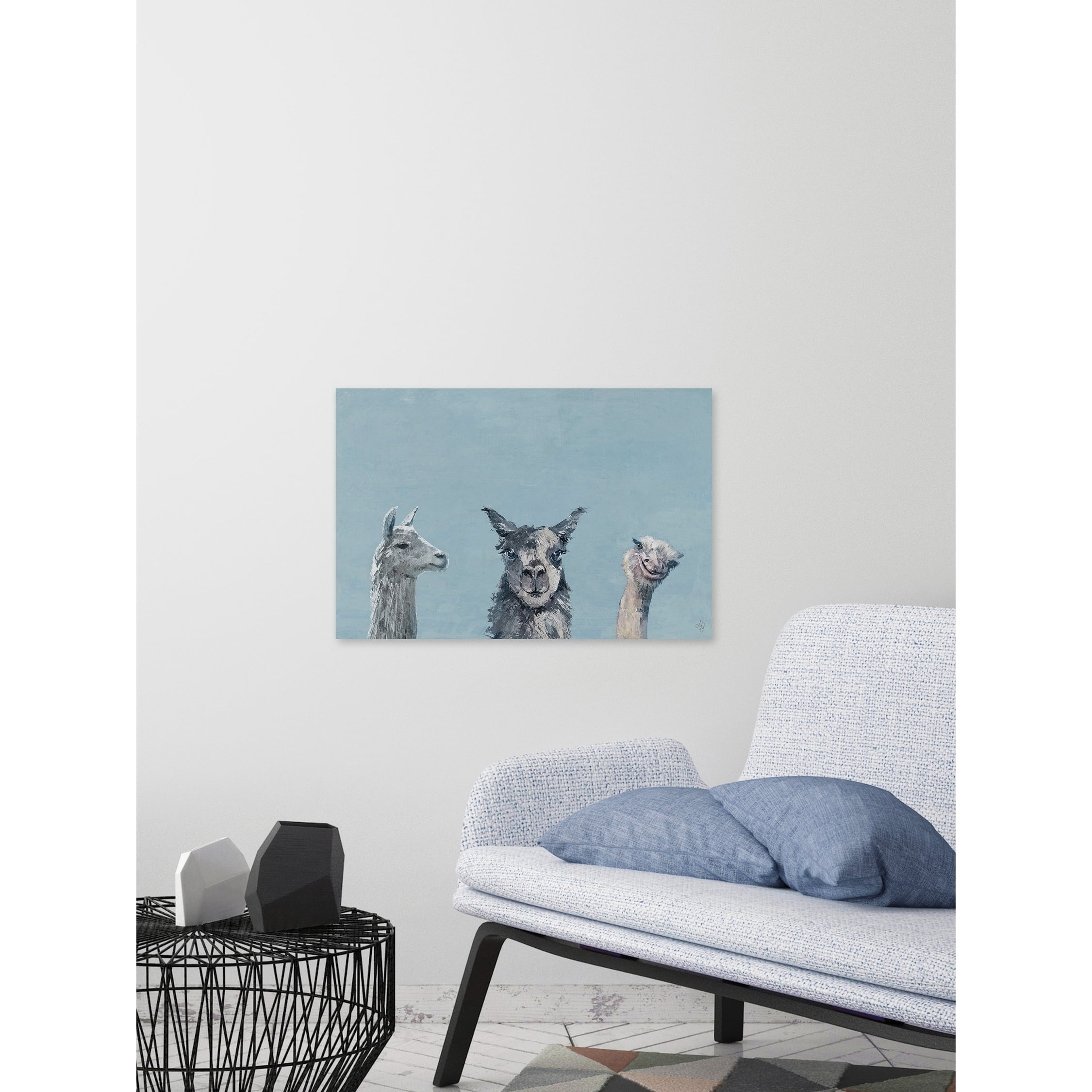Marmont Hill Llama and Ostrich Groove Canvas Wall Art