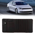 thumbnail image 5 of CD Visor Car Sun Visor CD Holder,Multi functional Car Sun Visor CD Organizer Holder PU Leather Disc Card Storage Bag Black, 5 of 9