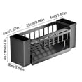 thumbnail image 3 of 12.2In Multifunctional Kitchen Sink Storage Rack Countertop Sponge Dishcloth Organizer Drainage Hole Design Space Saving Stable Bottom Kitchen Cleaning Supplies Storage Holder, 3 of 6