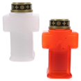 thumbnail image 4 of Soft Flickering LED Prayer Lamp Set of 2 Eternal Candle Light with Cross Design for Cemetery, Garden, Indoor and Outdoor Remembrance Decor, 4 of 4
