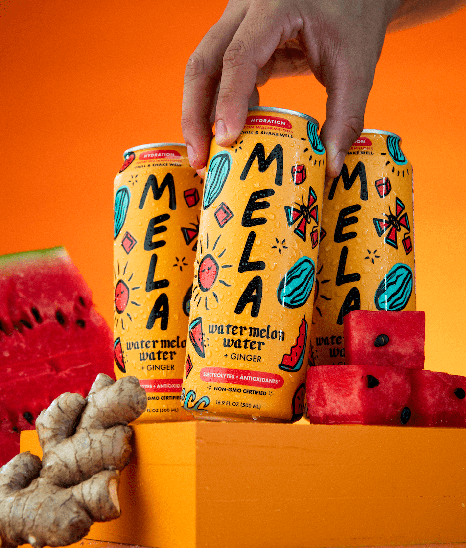 Pack of 12, Mela Watermelon Ginger Water, 16.9 fl oz