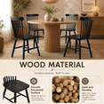thumbnail image 5 of CRERIYO Solid Wood Windsor Dining Chairs, Set of 4, Spindle Back Kitchen Chairs with H-Style Legs, Classic Farmhouse Dining Room Chairs, Black, 5 of 13
