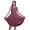 Dark Magenta, variant on Blue Rays Tie-Dye Women Printed Knee Length Sleeveless Shift Summer Dress-Large
