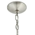 thumbnail image 5 of 18" Adjustable 3Lt Metal and Clear Glass Hanging Ceiling Pendant Brushed Nickel, 5 of 8