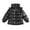 Black, variant on ANINEO Winter Coats Kids Toddler Baby Boys Girls Solid Padded Jacket Winter Warm Clothes Outerwear Coat
