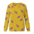 thumbnail image 4 of Bovemsi Sweatshirt for Women Sequin Football Rugby Graphic Print Sunday Casual Long Sleeve Crewneck 2025 Fall Pullover Fall Sweatshirts, 4 of 4