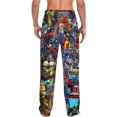 thumbnail image 2 of Mens Pajama Pants Ultra Soft Comfy Lounge Sleep Pants Print Loose Casual Bottoms Loungewear, 2 of 8