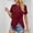 *Wine, variant on Womens Crewneck Short Sleeve Asymmetrical Tops,Twist Front Tee Summer Casual T Shirt Wine,Womens Plus S