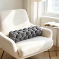 thumbnail image 4 of Eolstice Hand Knotted Long Lumbar Pillow, Soft Cozy Knot Cushion, Decorative Throw Pillow for Sofa Bedroom, Homestay Home Decor Accent, 4 of 5