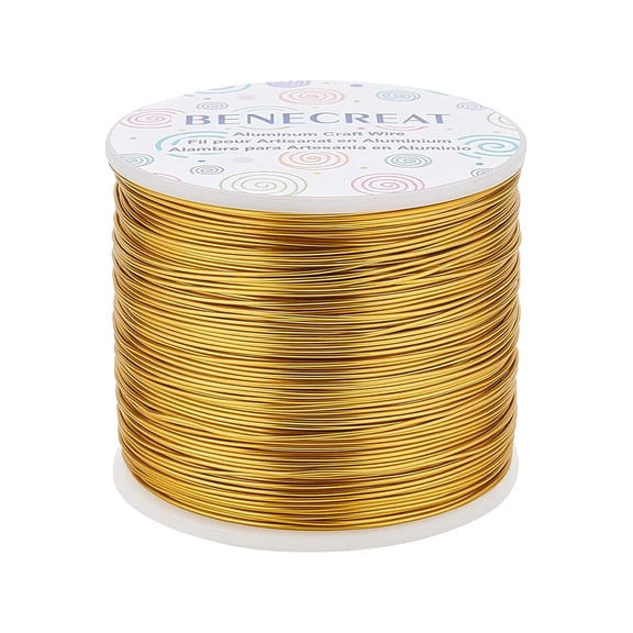 754FT Matte Gold Jewelry Craft Wire 20 Gauge Resistant Aluminum Wire for Beading Necklace Jewelry Making