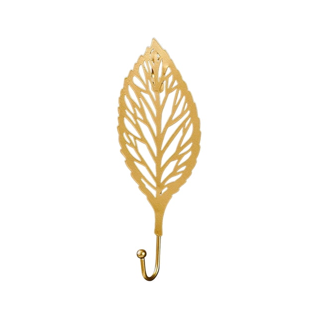 Jacket Rack Leaf Shaped Coat Hook Gold Ginkgo Leaf Hook Metal Ginkgo Leaf Wall Art Towels Drying Rack Gold Leaf Hook Single Key Hook Robe Hook Key Hooks Iron