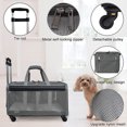 thumbnail image 3 of ELEGX Double-Compartment Pet Rolling Carrier with Wheels for 2 Pets,for Up to 35 LBS,Cat Rolling Carrier for 2 Cats,Super Ventilated Design,Ideal for Traveling/Hiking /Camping, 3 of 7