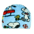 thumbnail image 3 of Peanuts Snoopy Infant Pajamas Fleece Footed Union Suit with Beanie, 3 of 5