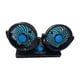 thumbnail image 2 of Ventilador de doble cabeza • Ajustable de 2 velocidades • Rotación de 360° • Ventilador negro en el salpicadero de 7,87x5,9 pulgadas para refrigeración y circulación de aire, 2 of 7