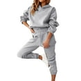 thumbnail image 7 of Women's Two Piece Outfits Matching Sets Long Sleeve Pullover Tops And Wide Leg Pants Tracksuit Sets Workout Bottoms for Women Formal Dresses with Pants Pant Suit Women Dressy Formal Juniors Pant Suits, 7 of 7