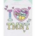 thumbnail image 3 of Teenage Mutant Ninja Turtles Girls' I Love TMNT Kids Raglan Tee Shirt, 3 of 7
