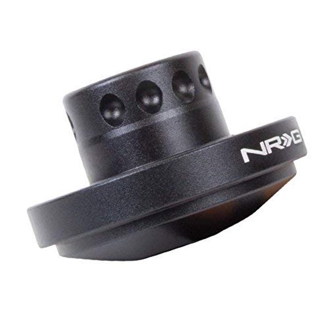 NRG Innovations NRG-SRK-RZRLH Steering Wheel Quick Release Short Spine Hub Adapter, 6x70mm Bolt Pattern, Retain Horn & Turn Signals, Black Body