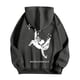 thumbnail image 4 of MHFRRA Sudadera con Capucha y Estampado Gráfico de Moda para Uso Informal y Actividades Al Aire Libre Gris, 4 of 5