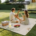 thumbnail image 4 of Watercolor Floral Outdoor Rug for Patio/Deck/Porch, Non-Slip Large Area Rug 3 x 5 Ft, Spring Leaves Flowers Botanical Beige Indoor Outdoor Rugs Washable Area Rugs, Camping Rug Carpet Runner, 4 of 8