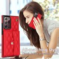 thumbnail image 6 of Allytechgroup for Samsung Galaxy Note 20 Ultra Wallet Case with 5 Cards Holders, Detachable Hand Strap & Shoulder Lanyard RFID Blocking Shockproof Protective Phone Case for Girls Women, Red, 6 of 7