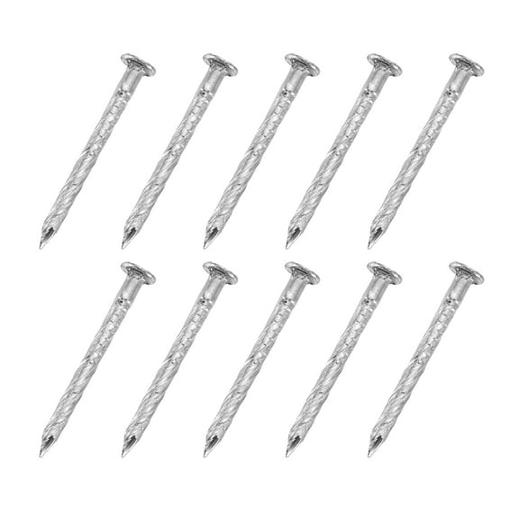 250Pack Fence Deck Nails, 1 Inch 304 Stainless Steel Spiral Deck Nail, Silver